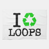 Ik Recyclen Loops Theedoek (Horizontaal)