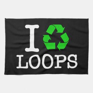 Ik Recyclen Loops Theedoek
