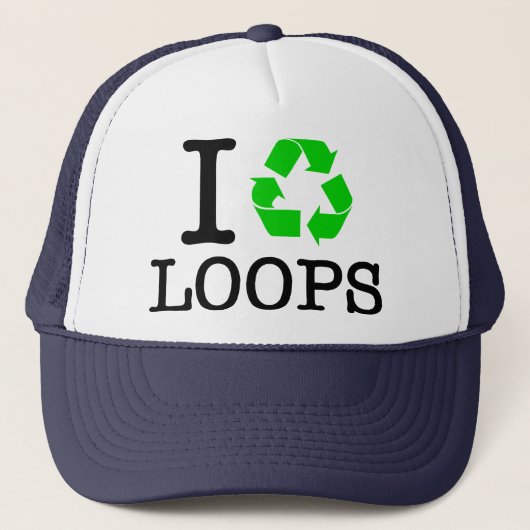 Ik Recyclen Loops Trucker Pet (Voorkant)