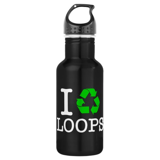 Ik Recyclen Loops Waterfles (Voorkant)