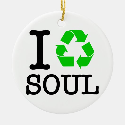 Ik Recyclen Soul Keramisch Ornament (Voorkant)
