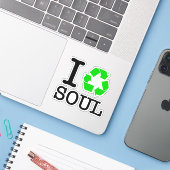 Ik Recyclen Soul Sticker (Laptop met iPhone)