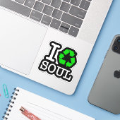 Ik Recyclen Soul Sticker (Laptop met iPhone)