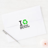 Ik Recyclen Soul Vierkante Sticker (Envelop)