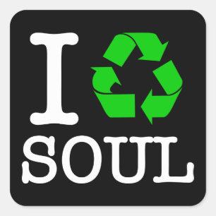 Ik Recyclen Soul Vierkante Sticker