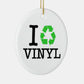 Ik Recyclen vinyl Keramisch Ornament (Rechts)