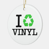 Ik Recyclen vinyl Keramisch Ornament (Links)