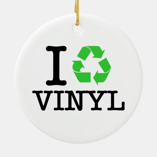 Ik Recyclen vinyl Keramisch Ornament (Achterkant)
