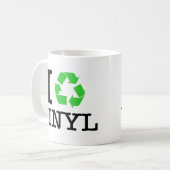 Ik Recyclen vinyl Koffiemok (Voorkant links)