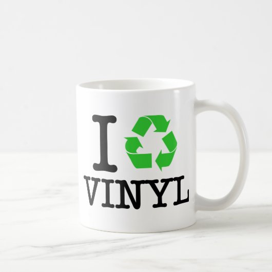 Ik Recyclen vinyl Koffiemok (Rechts)