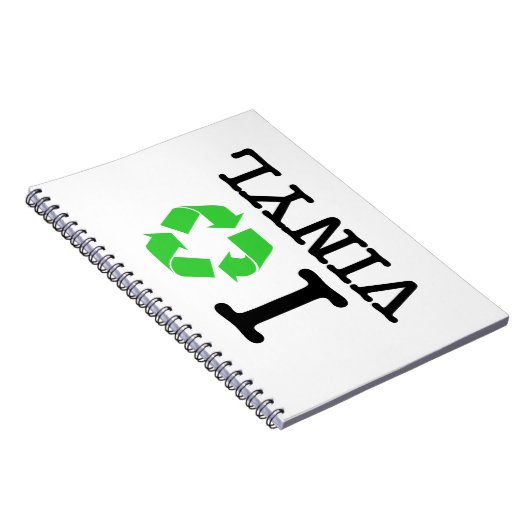 Ik Recyclen vinyl Notitieboek (Rechterzijde)