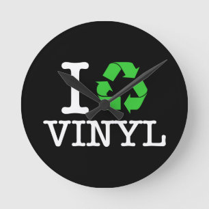 Ik Recyclen vinyl Ronde Klok