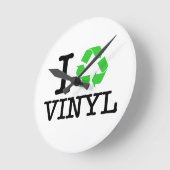 Ik Recyclen vinyl Ronde Klok (Hoek)