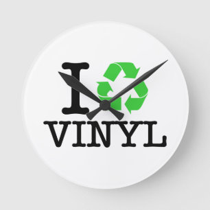 Ik Recyclen vinyl Ronde Klok
