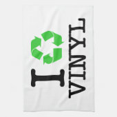 Ik Recyclen vinyl Theedoek (Verticaal)