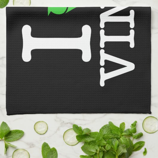 Ik Recyclen vinyl Theedoek (Gevouwen)