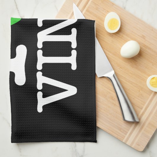 Ik Recyclen vinyl Theedoek (Quarter Fold)