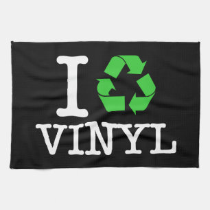 Ik Recyclen vinyl Theedoek