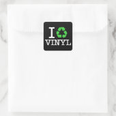 Ik Recyclen vinyl Vierkante Sticker (Tas)