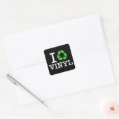 Ik Recyclen vinyl Vierkante Sticker (Envelop)