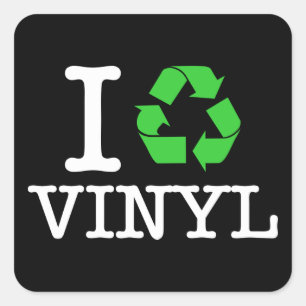 Ik Recyclen vinyl Vierkante Sticker