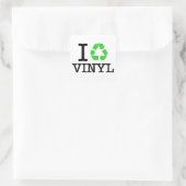 Ik Recyclen vinyl Vierkante Sticker (Tas)