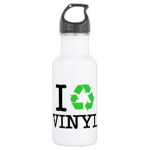 Ik Recyclen vinyl Waterfles