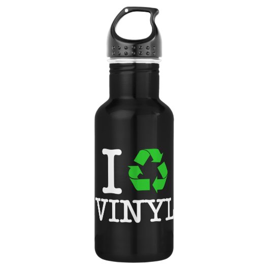 Ik Recyclen vinyl Waterfles (Voorkant)