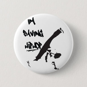 Ik red Hiphop Ronde Button 5,7 Cm