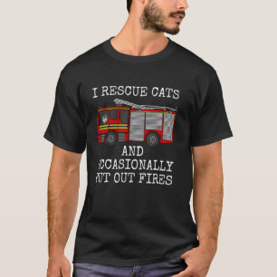 Ik red katten en blus af en toe branden, brand t-shirt