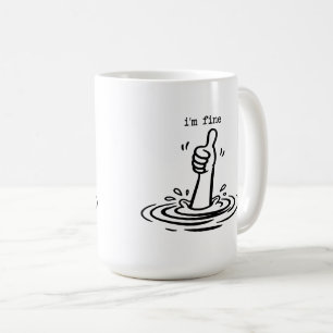 Ik Red Me Prima Verdrinkend Funny Sarcasme Duim O Koffiemok