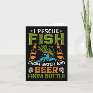 Ik red vissen uit het water en bier uit flessen -  kaart