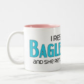 Ik redde een Bagle Hound (Vrouw) Dog Adoption Tweekleurige Koffiemok (Links)