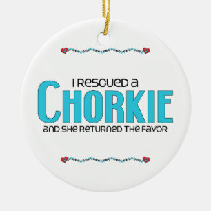 Ik redde een Chorkie (Vrouw) ontwerp van de Aannem Keramisch Ornament