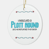 Ik redde een hond van de plott (mannelijke hond) keramisch ornament (Links)