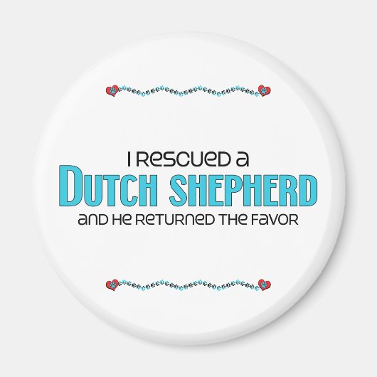Ik redde een Nederlandse herder (mannelijke hond) Magneet (Voorkant)