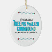 Ik redde een Treingwalker Coonhound (Mannelijke ho Keramisch Ornament (Rechts)