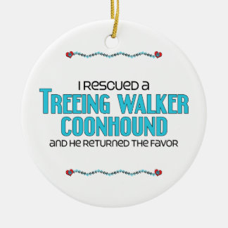 Ik redde een Treingwalker Coonhound (Mannelijke ho Keramisch Ornament