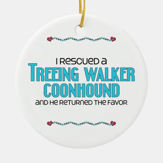 Ik redde een Treingwalker Coonhound (Mannelijke ho Keramisch Ornament (Voorkant)