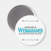 Ik redde een Weimaraner (Vrouw Dog) Magneet (Voorkant / Achterkant)