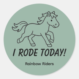 Ik reed groen ronde sticker