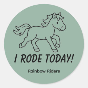 Ik reed groen ronde sticker
