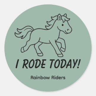 Ik reed groen ronde sticker