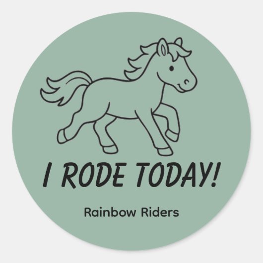 Ik reed groen ronde sticker (Voorkant)