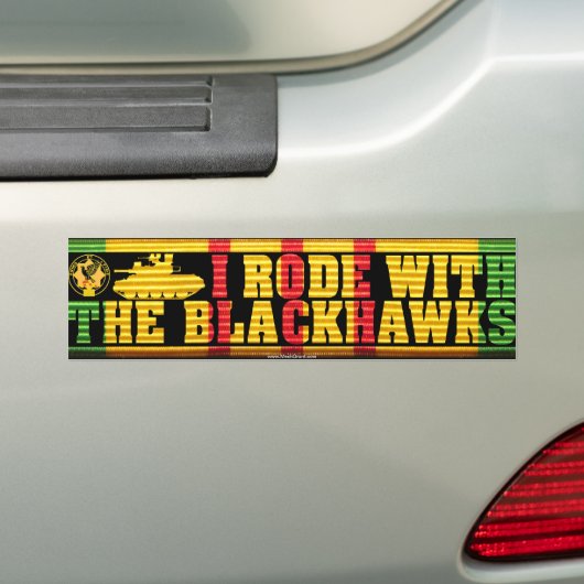 Ik reed met de Blackhawks M551-Bumpersticker Bumpersticker (Op auto)