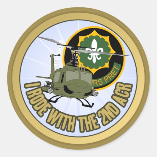 Ik reed met de tweede ACR Ronde Sticker (Voorkant)