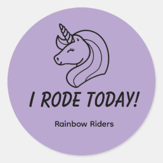 Ik reed vandaag Lavendel Ronde Sticker