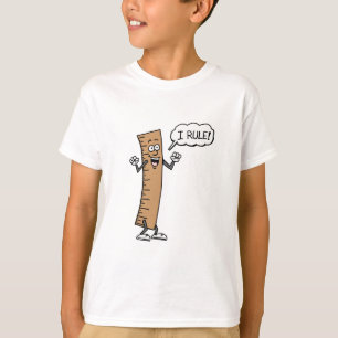 Ik regel Cartoon Ruler voor kinderen T-shirt
