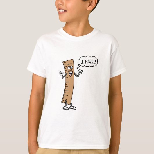 Ik regel Cartoon Ruler voor kinderen T-shirt (Voorkant)