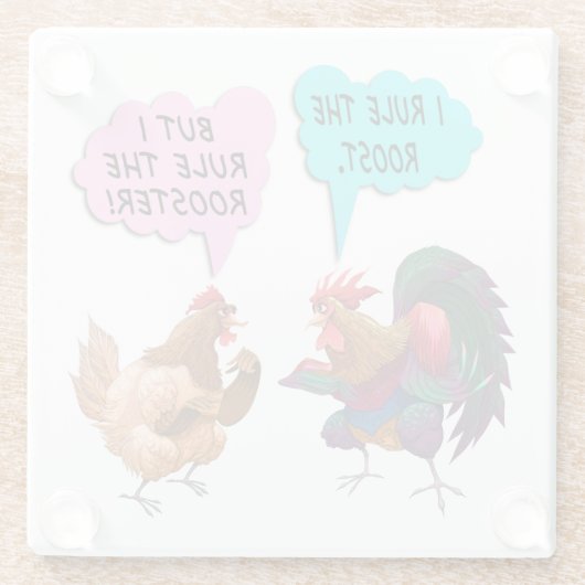 Ik regel de hals glazen onderzetter (Achterkant)